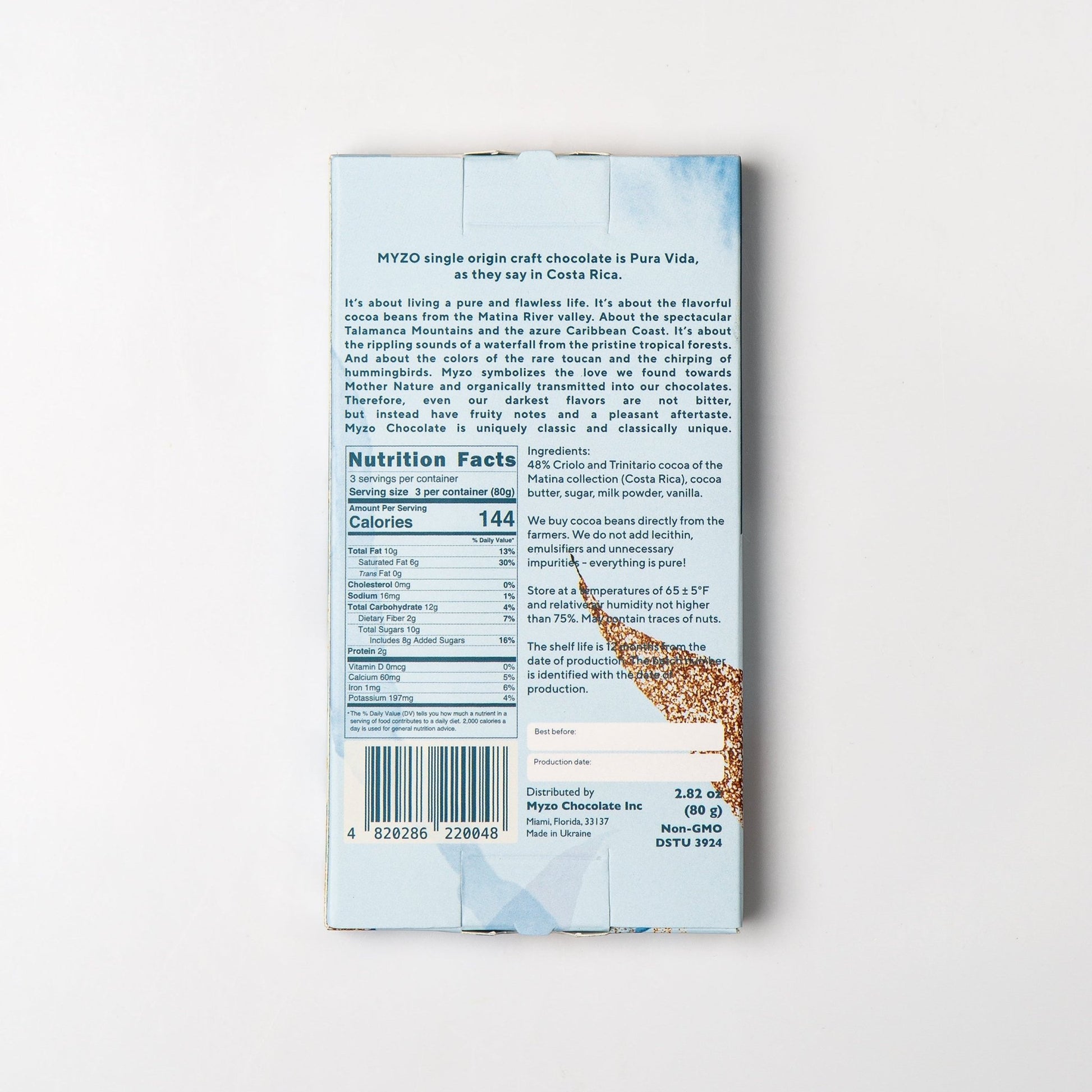 48% Milk Chocolate - Myzo Chocolate Inc.