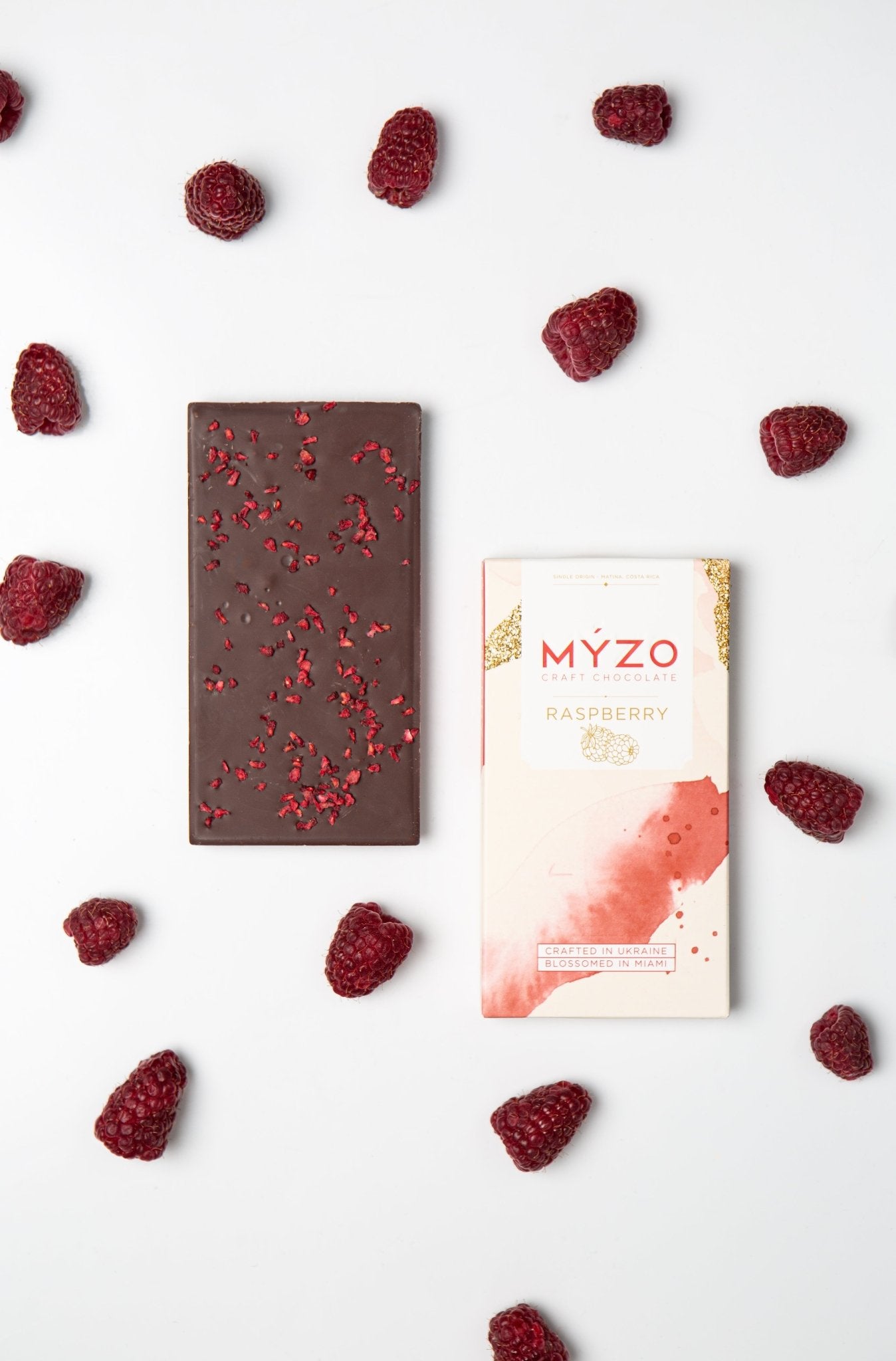 Raspberry Dark Chocolate - Myzo Chocolate Inc.