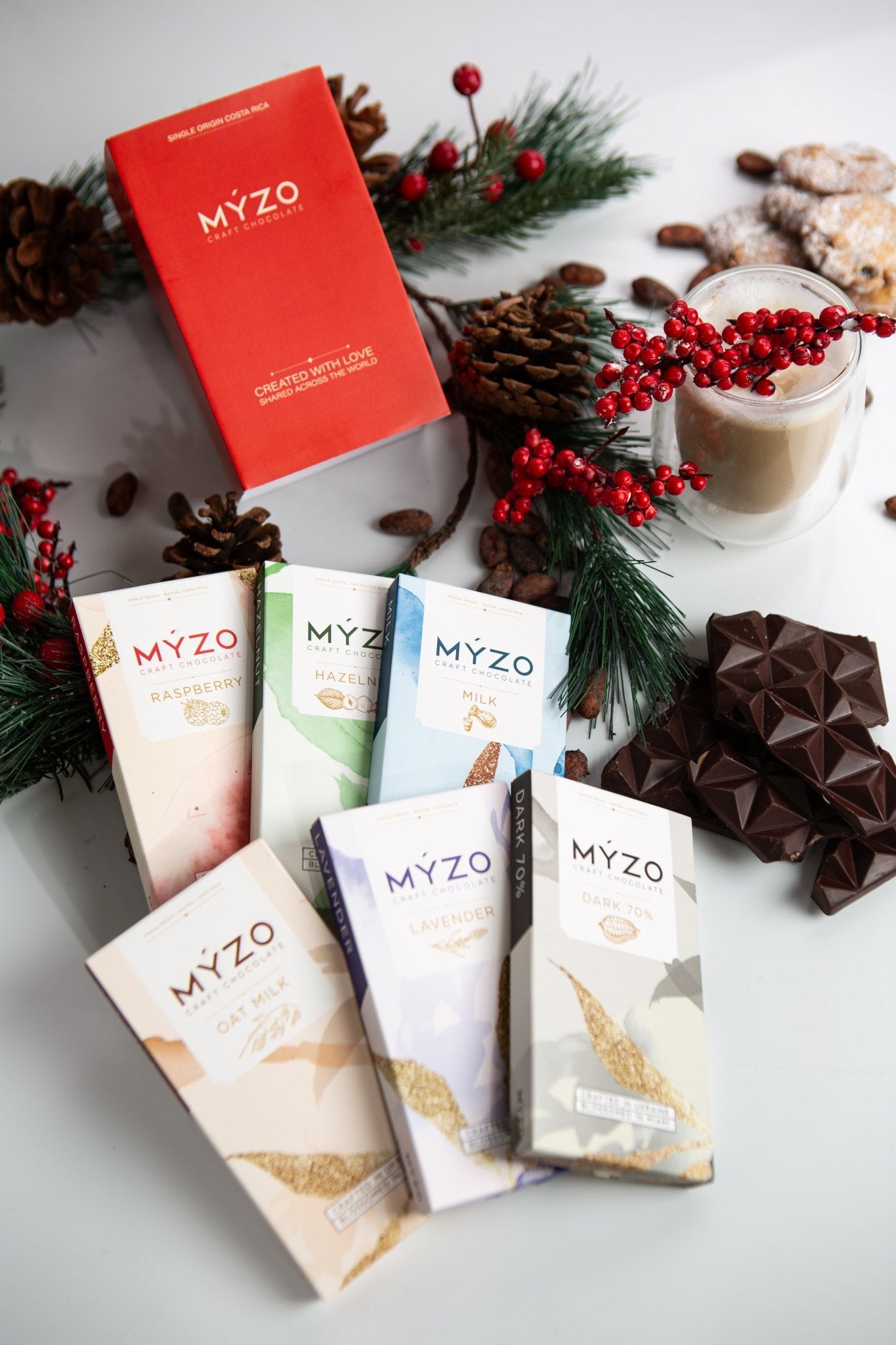 6 - Bar MYZO Bean - to - Bar Chocolate Gift Box | Single - Origin Craft Chocolate - Myzo Chocolate Inc.
