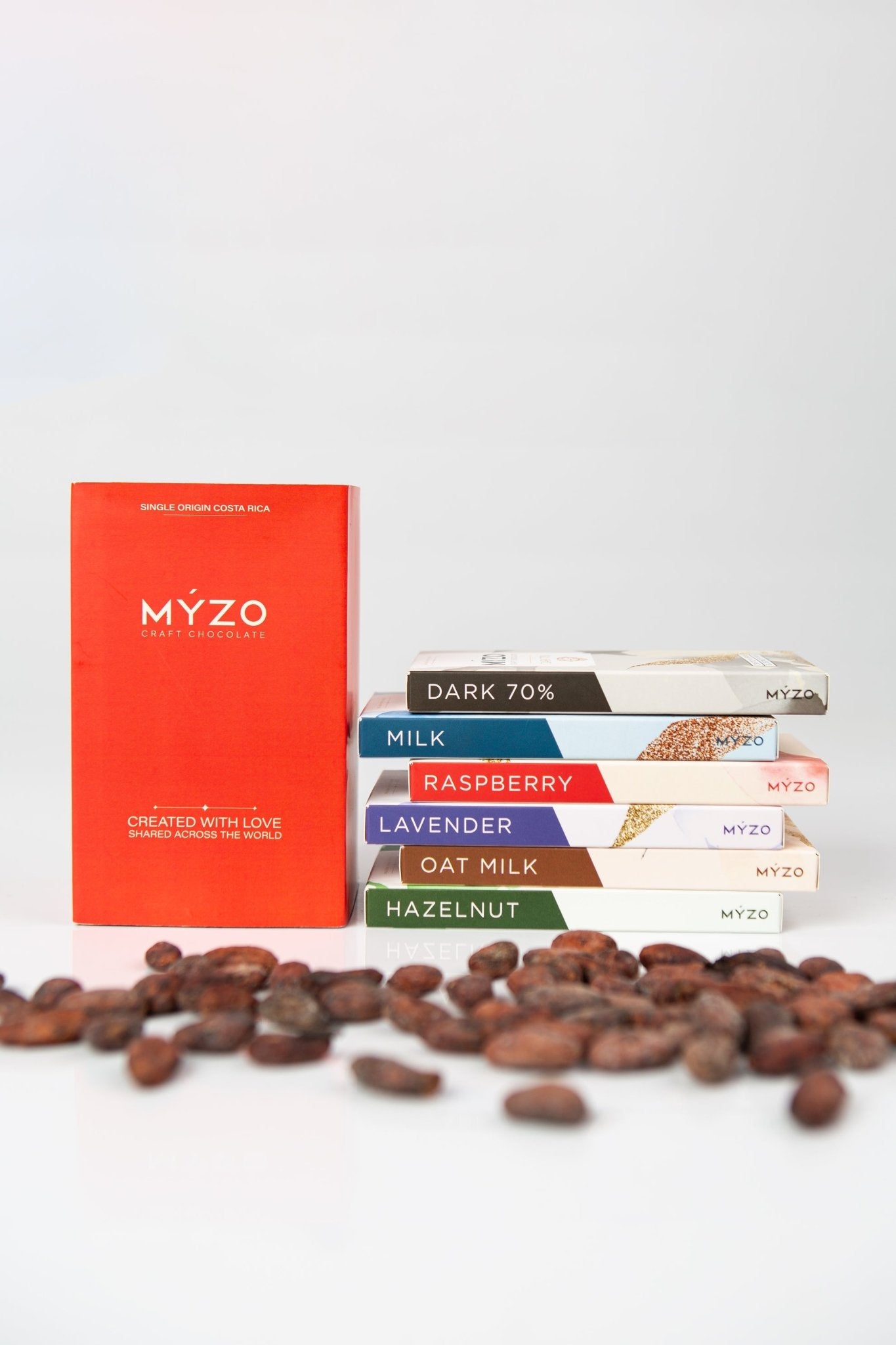 MYZO 6-Bar Bean-to-Bar Chocolate Gift Box — six single-origin Costa Rican bars in a craft gift set
