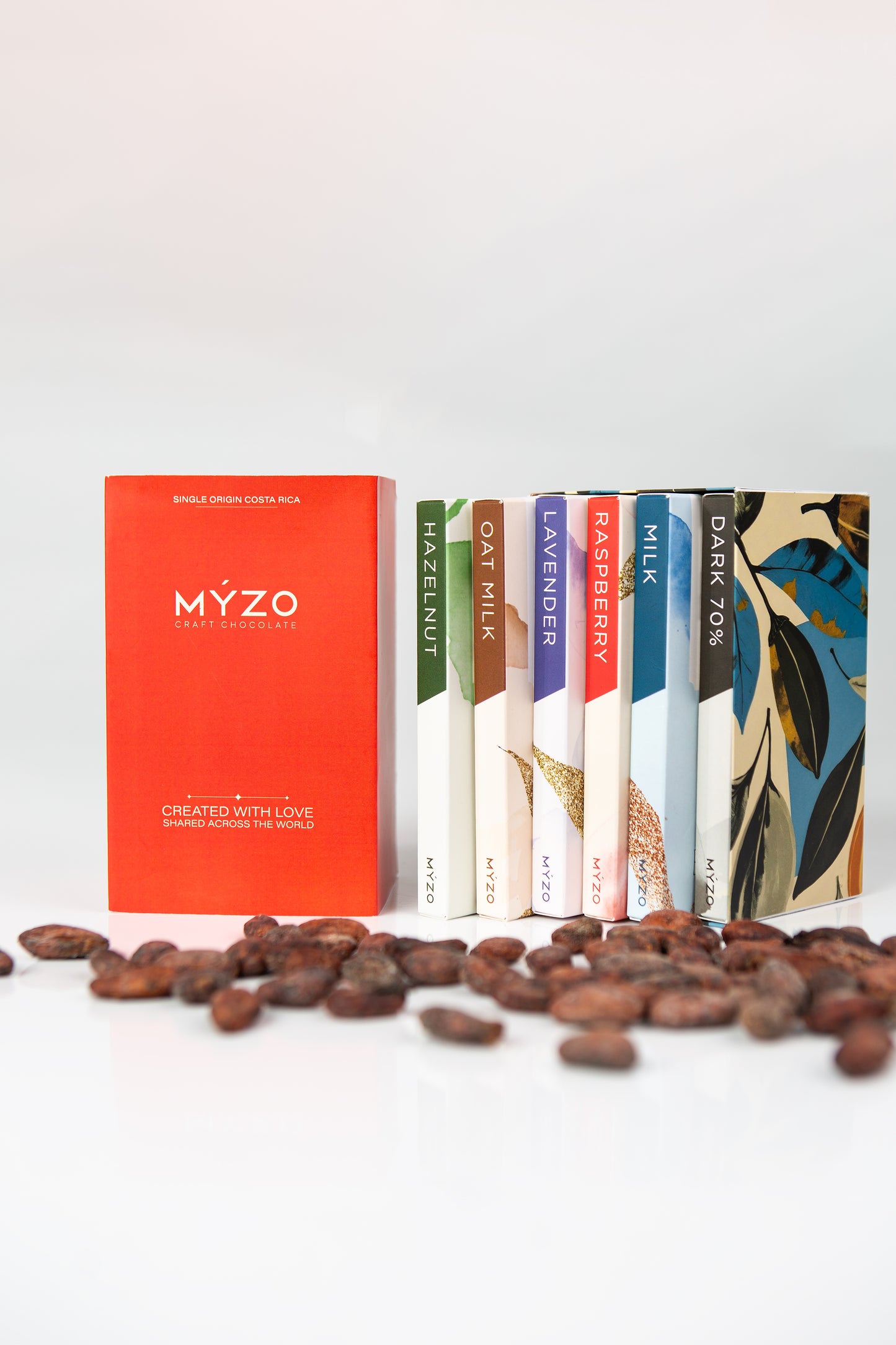 Six-bar chocolate gift set with rare Costa Rican Matina cacao, vegan and dairy options included