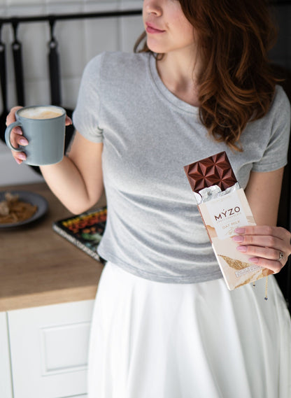 Pack of 6 MYZO Oat Milk Chocolate bars — vegan single-origin Costa Rican cacao set